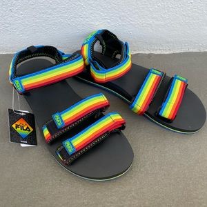 FILA sandals size 12 Rainbow straps